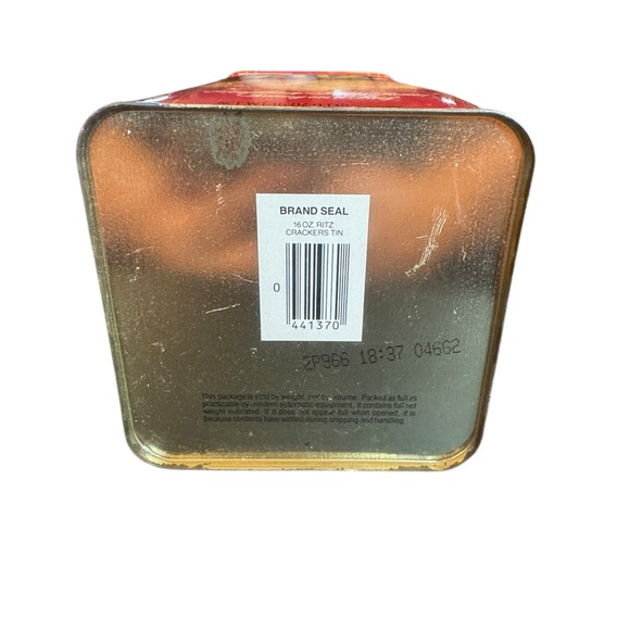 Limited Edition Ritz Cracker Red Storage Tin - Picture 3 of 9